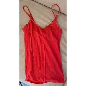 Aerie Pink V-Neck Girly Tank w/Shelf Bra